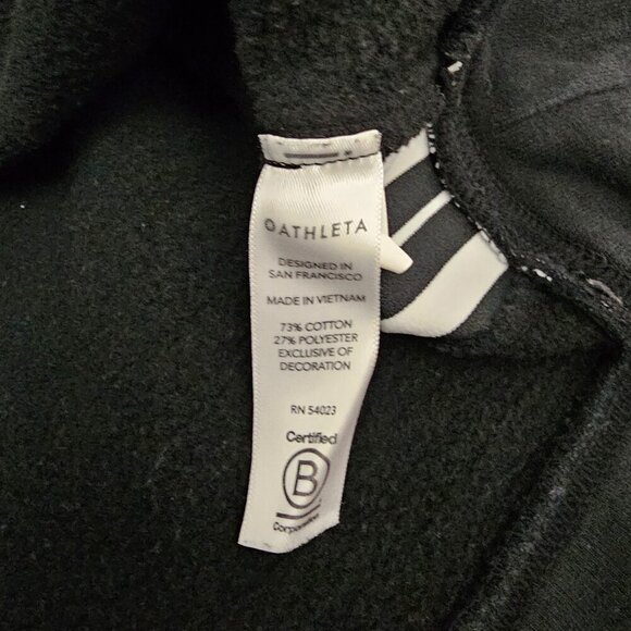 Athleta 24/7 Black Athleisure Sweatshirt Stripe Detail - Picture 6 of 6